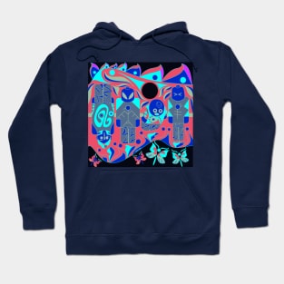 ufo brick in aztec pattern ecopop Hoodie